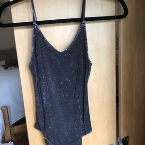 Gray American Eagle bodysuit